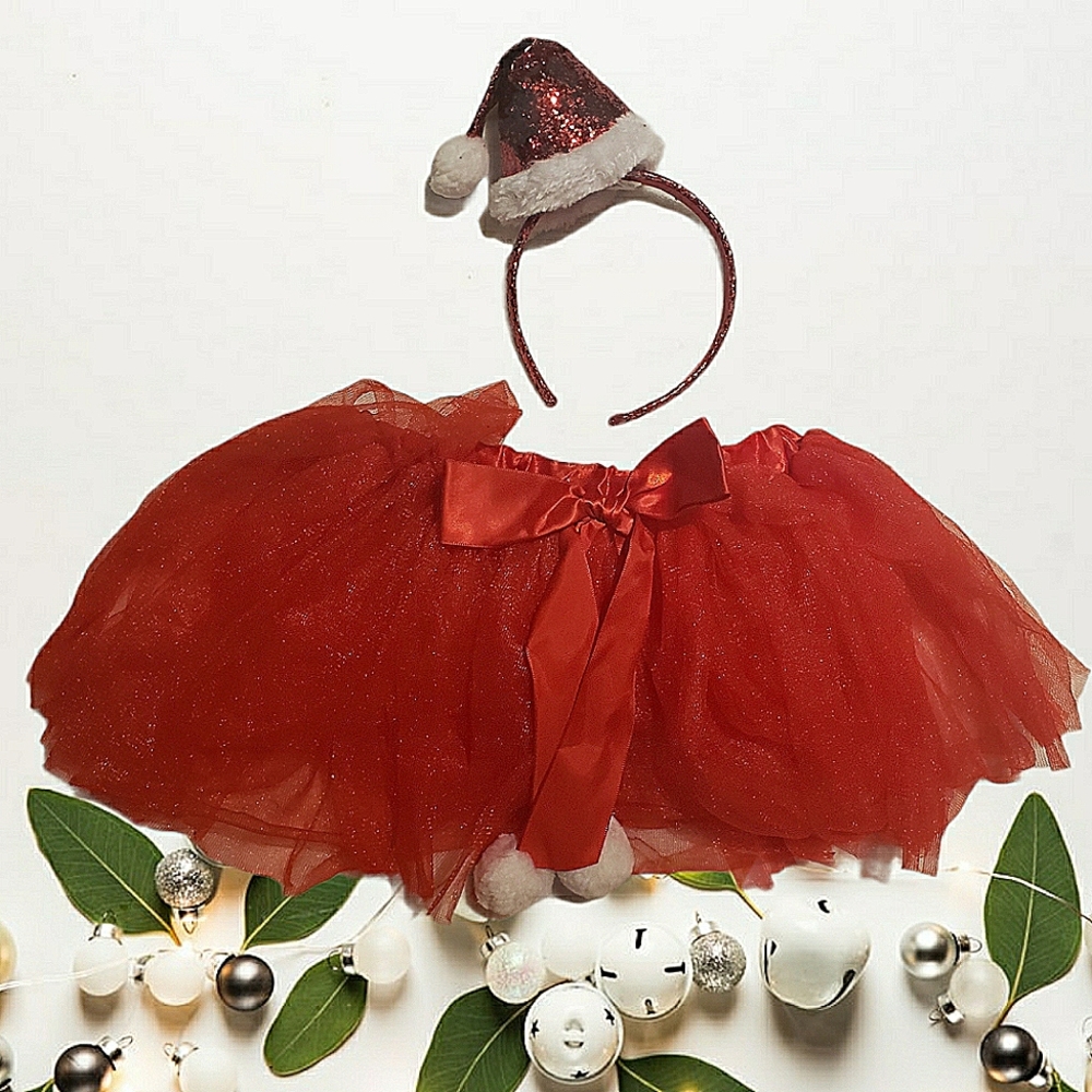 ⭐3/$10 Christmas baby tutu and headband
